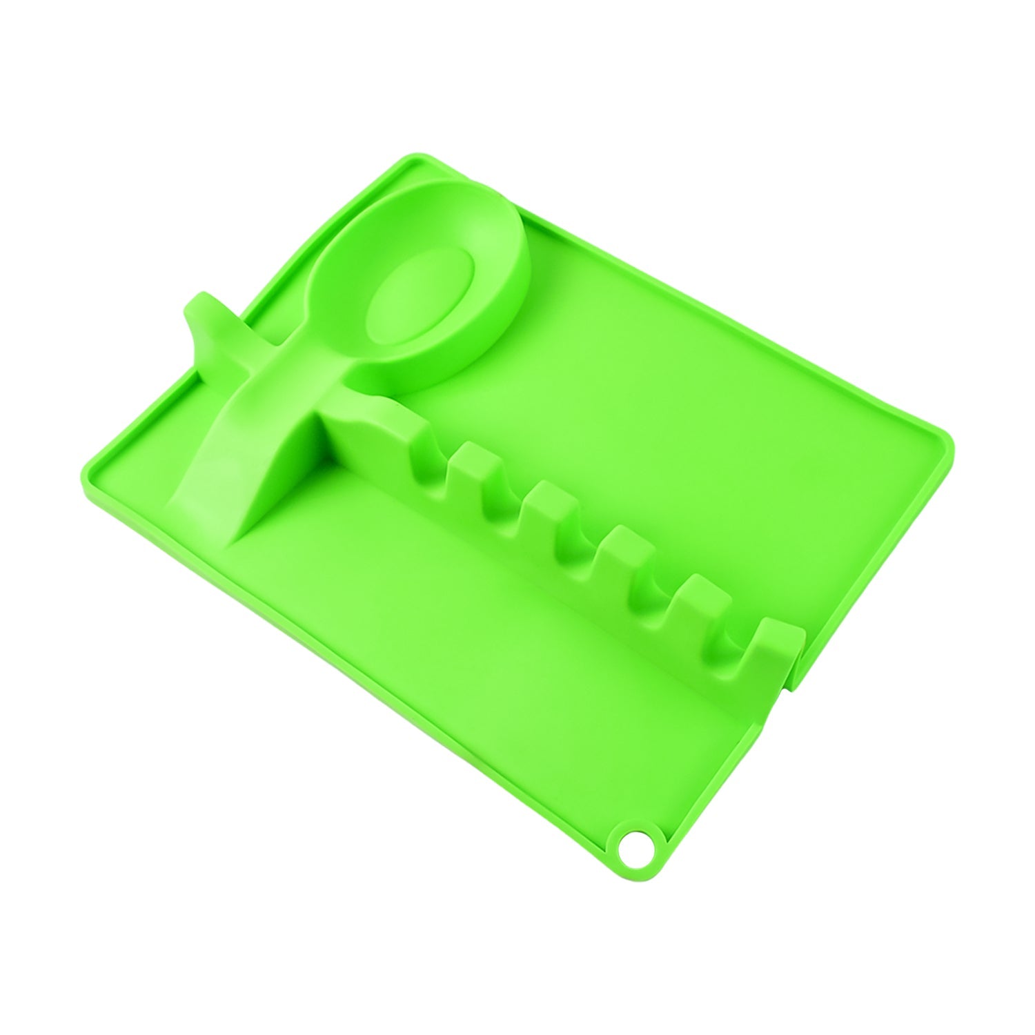 4-Slots Silicone Multifunctional Spoon Holders Fork Spatula Rack (1 Pc) 4-Slots Silicone Multifunctional Spoon Holders Fork Spatula Rack (1 Pc)